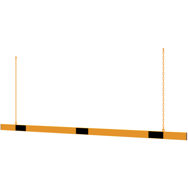 Barrier | aluminium profile | white coated / | red reflecting | yellow / black | both-sided pasted | cross tube length: 3000 mm
